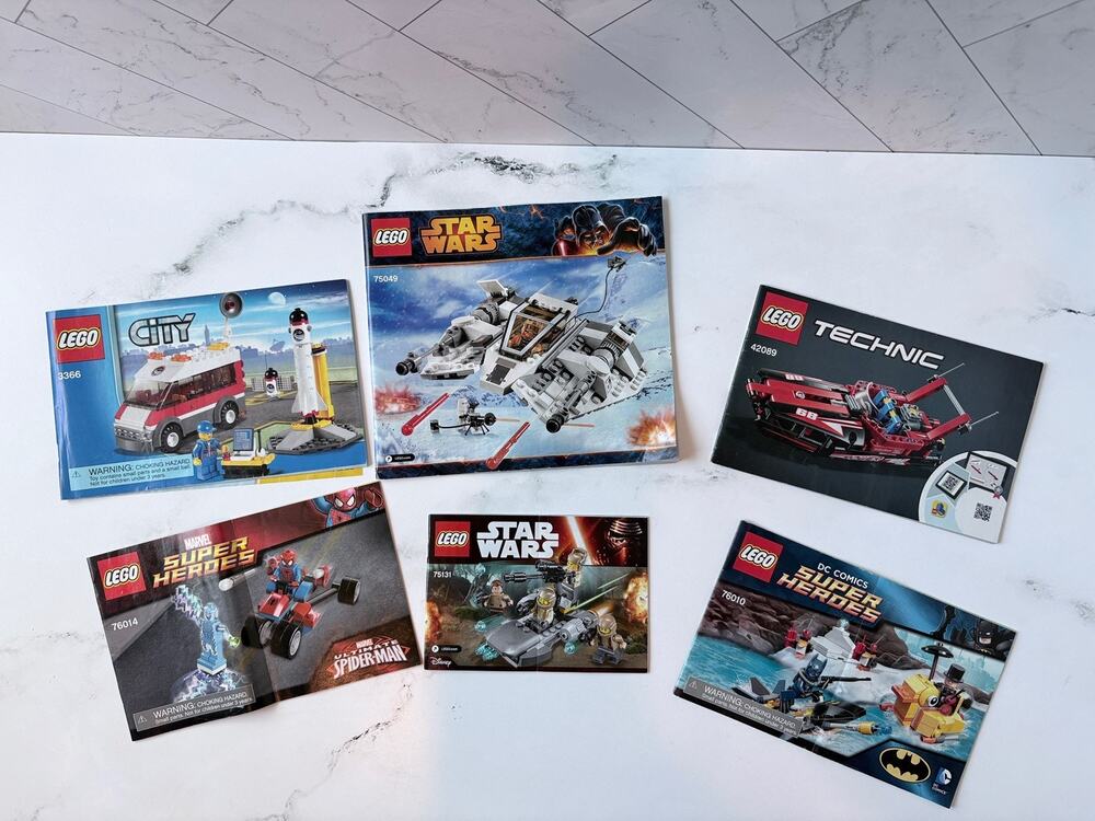 Mixed Lot Of LEGO Instruction Manuals ONLY - No Bricks Star Wars Technic Marvel